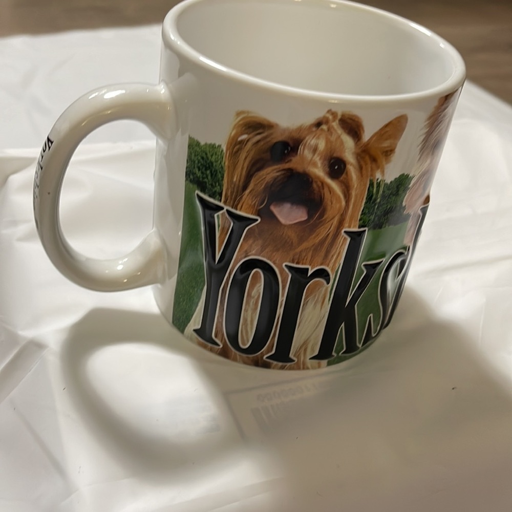 Yorshire Terrier coffee/tea mug cup with 3D dimensional writing - Picture 3 of 10